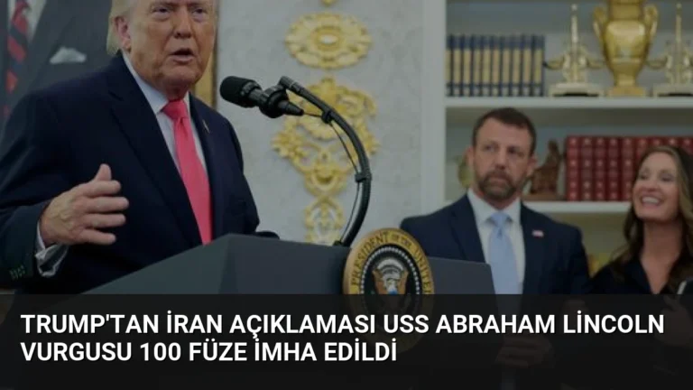Trump’tan İran Açıklaması USS Abraham Lincoln Vurgusu 100 Füze İmha Edildi