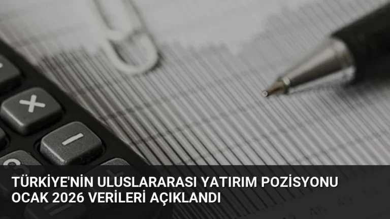 Türkiye’nin Uluslararası Yatırım Pozisyonu Ocak 2026 Verileri Açıklandı