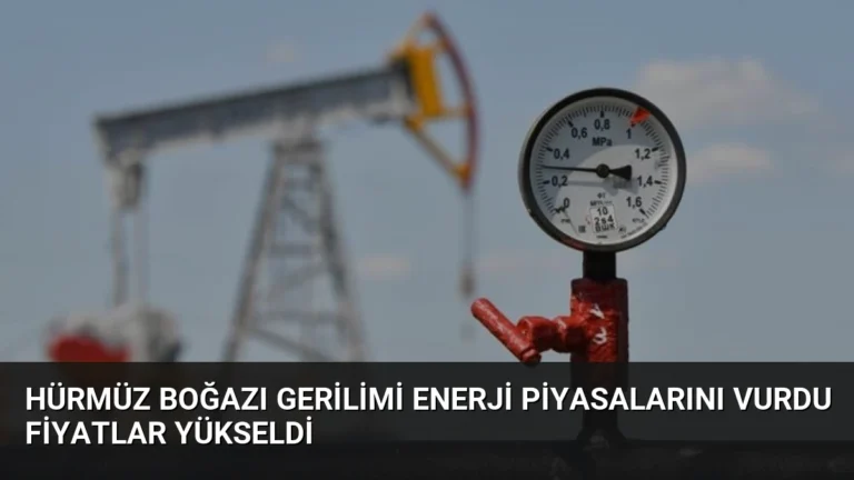Hürmüz Boğazı Gerilimi Enerji Piyasalarını Vurdu Fiyatlar Yükseldi