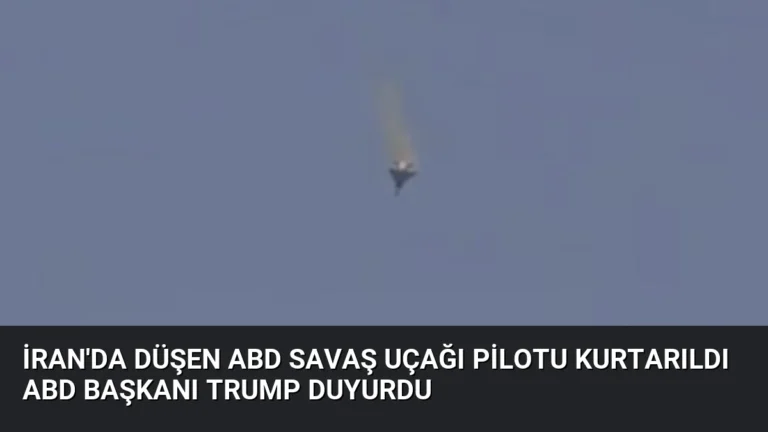 İran’da Düşen ABD Savaş Uçağı Pilotu Kurtarıldı ABD Başkanı Trump Duyurdu