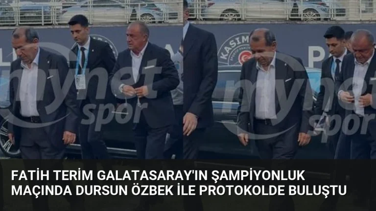 Fatih Terim Galatasaray’ın Şampiyonluk Maçında Dursun Özbek ile Protokolde Buluştu