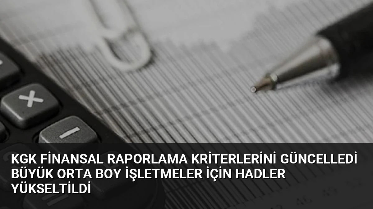 KGK Finansal Raporlama Kriterlerini Güncelledi Büyük Orta Boy İşletmeler İçin Hadler Yükseltildi