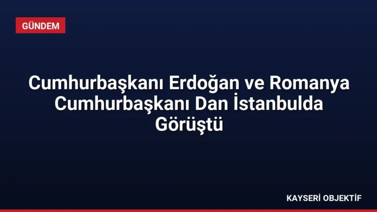 Cumhurbaşkanı Erdoğan ve Romanya Cumhurbaşkanı Dan İstanbulda Görüştü