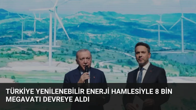 Türkiye Yenilenebilir Enerji Hamlesiyle 8 Bin Megavatı Devreye Aldı