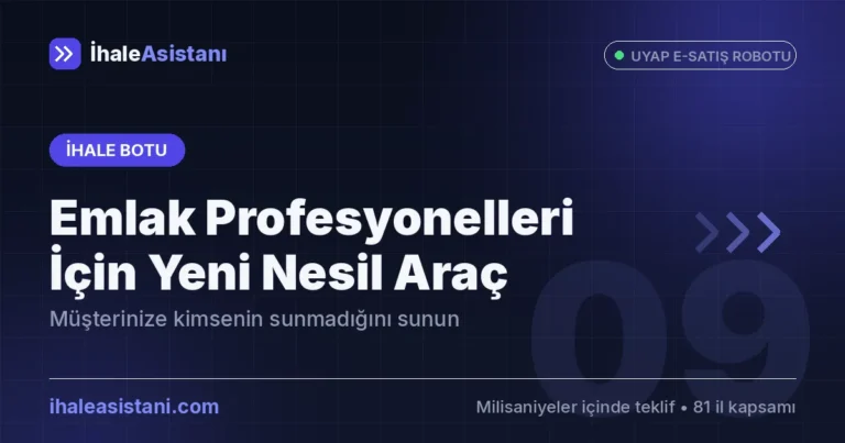 Emlak Profesyonelleri İçin Yeni Nesil Araç: İhale Botu ile Fark Yaratın