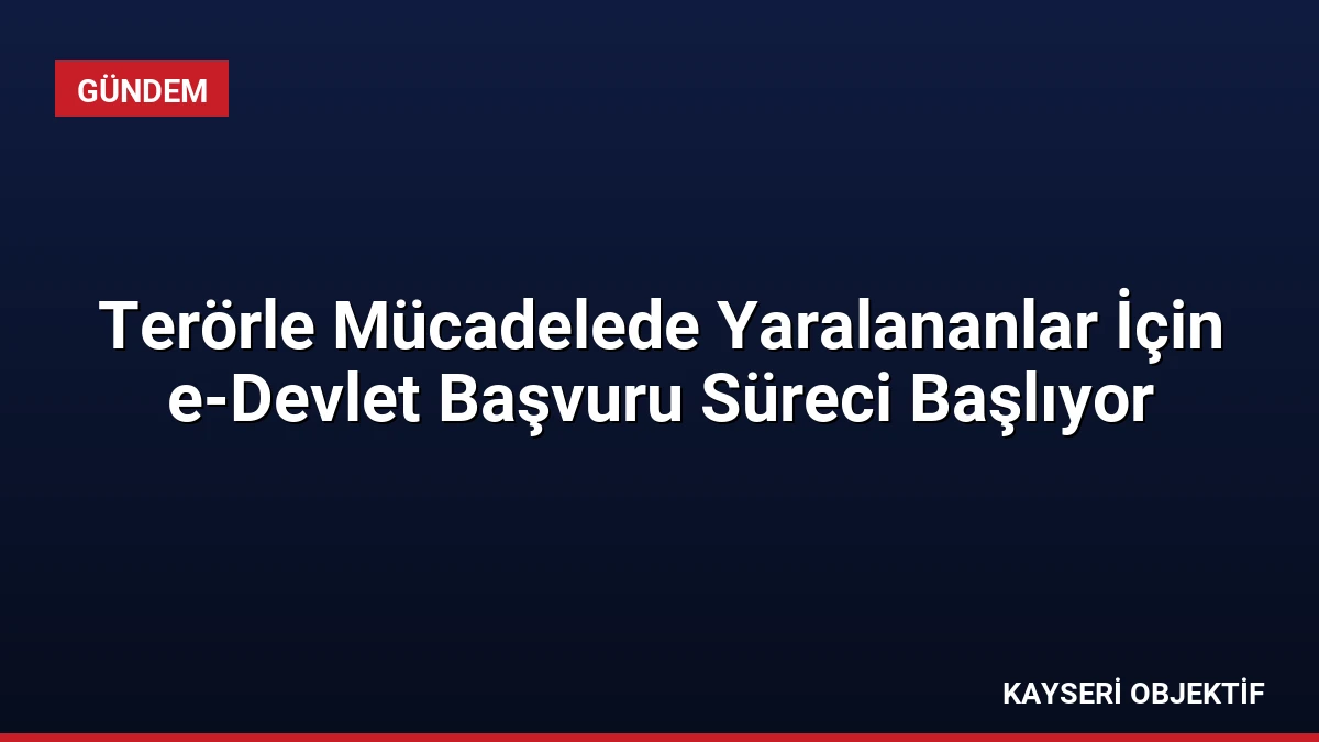 Terörle Mücadelede Yaralananlar İçin e-Devlet Başvuru Süreci Başlıyor