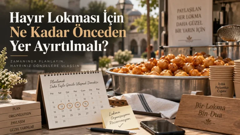 Hayır Lokması İçin Ne Kadar Önceden Yer Ayırtılmalı?