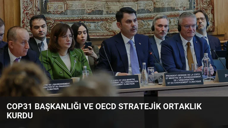 COP31 Başkanlığı ve OECD Stratejik Ortaklık Kurdu