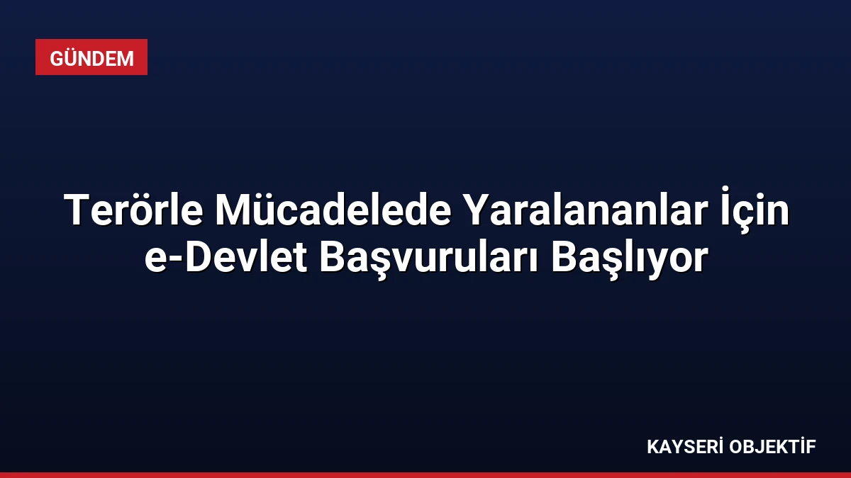 Terörle Mücadelede Yaralananlar İçin e-Devlet Başvuruları Başlıyor