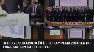 Belediye Su Kardeşliği ile Su Kayıpları 2004'ten Bu Yana 'tan 'e Geriledi