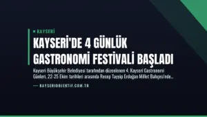 Kayseri'de 4 Günlük Gastronomi Festivali Başladı